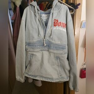 Bone Thugs-n-Harmony Jean Pullover Hoodie Half-zip Velcro Pocket Hand Pockets